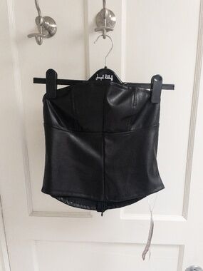 NWT Missguided Leather Tube Top